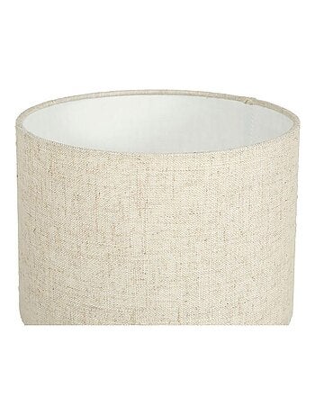 Lampe pétales céramique lin beige