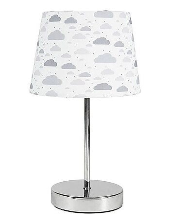 Lampe pied métal argenté Brume