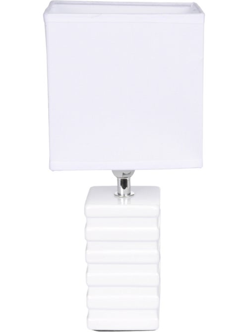 Lampe pilier strie blanc - Kiabi