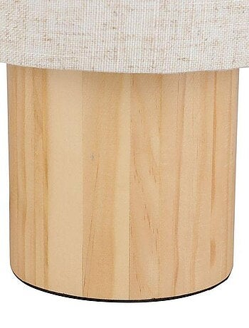 Lampe pin lin Léa beige marron