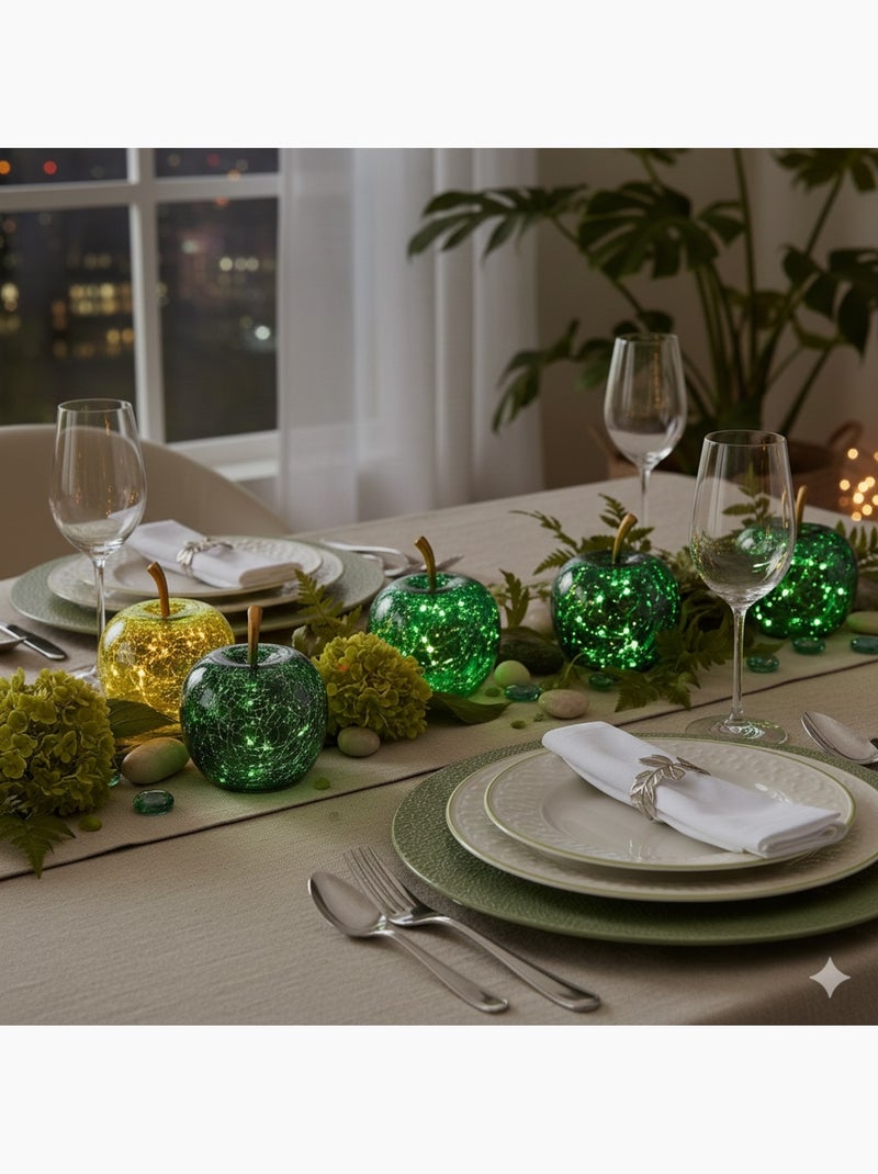 Lampe Pomme lumineuse 10 Led Vert foncé - Kiabi