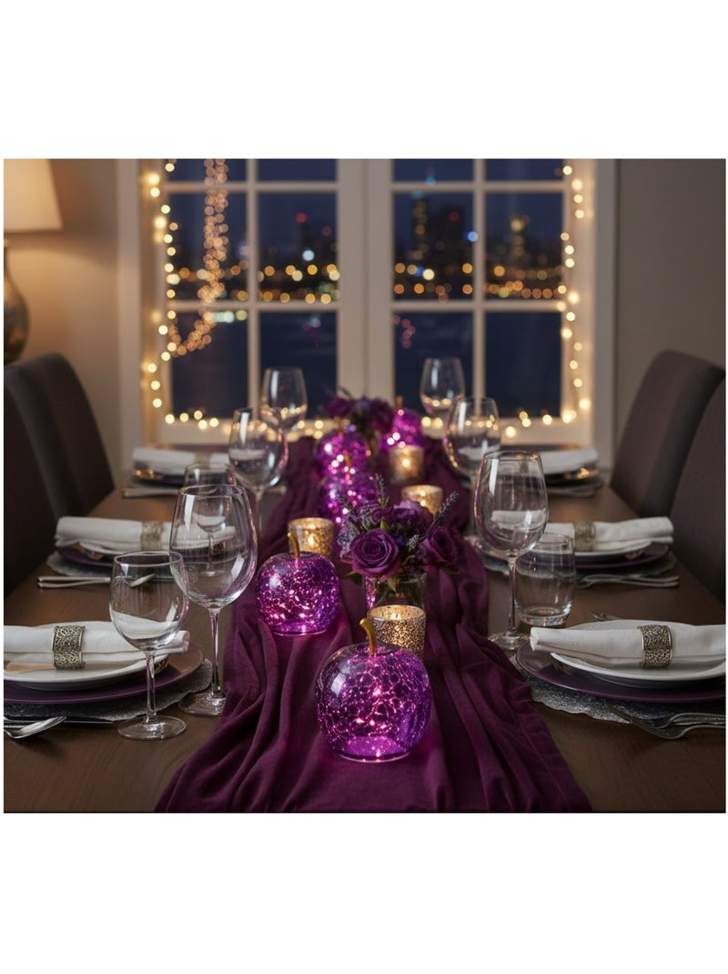 Lampe Pomme lumineuse 10 Led Violet - Kiabi