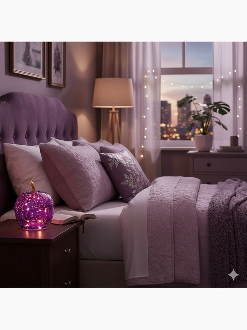 Lampe Pomme lumineuse 10 Led Violet - Kiabi