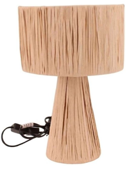 Lampe ? poser en raphia 30cm - Kiabi