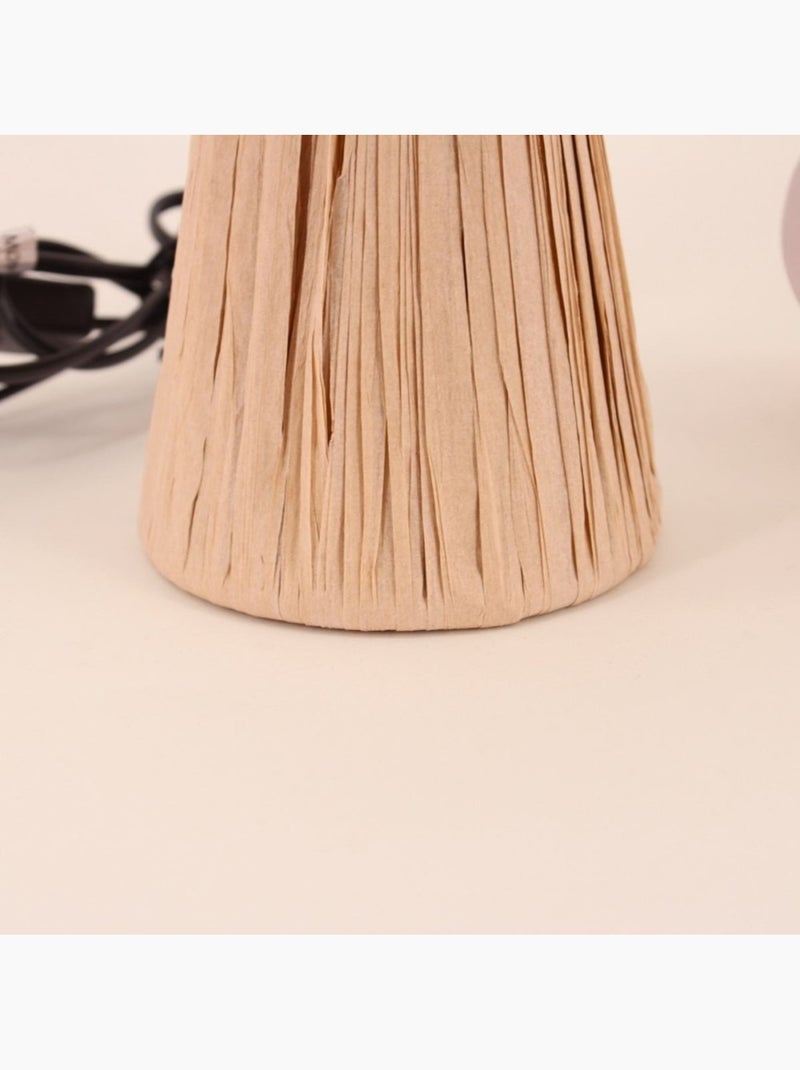 Lampe ? poser en raphia 30cm Beige - Kiabi