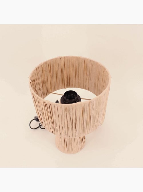Lampe ? poser en raphia 30cm - Kiabi