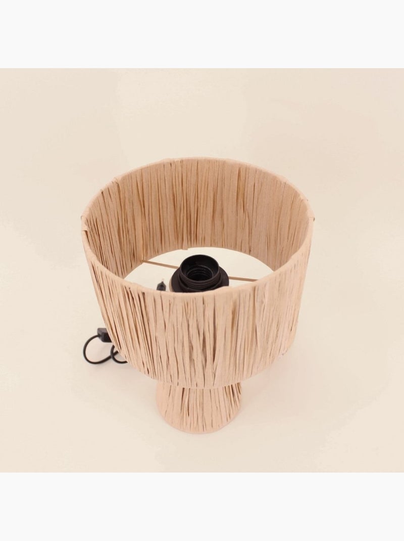 Lampe ? poser en raphia 30cm Beige - Kiabi