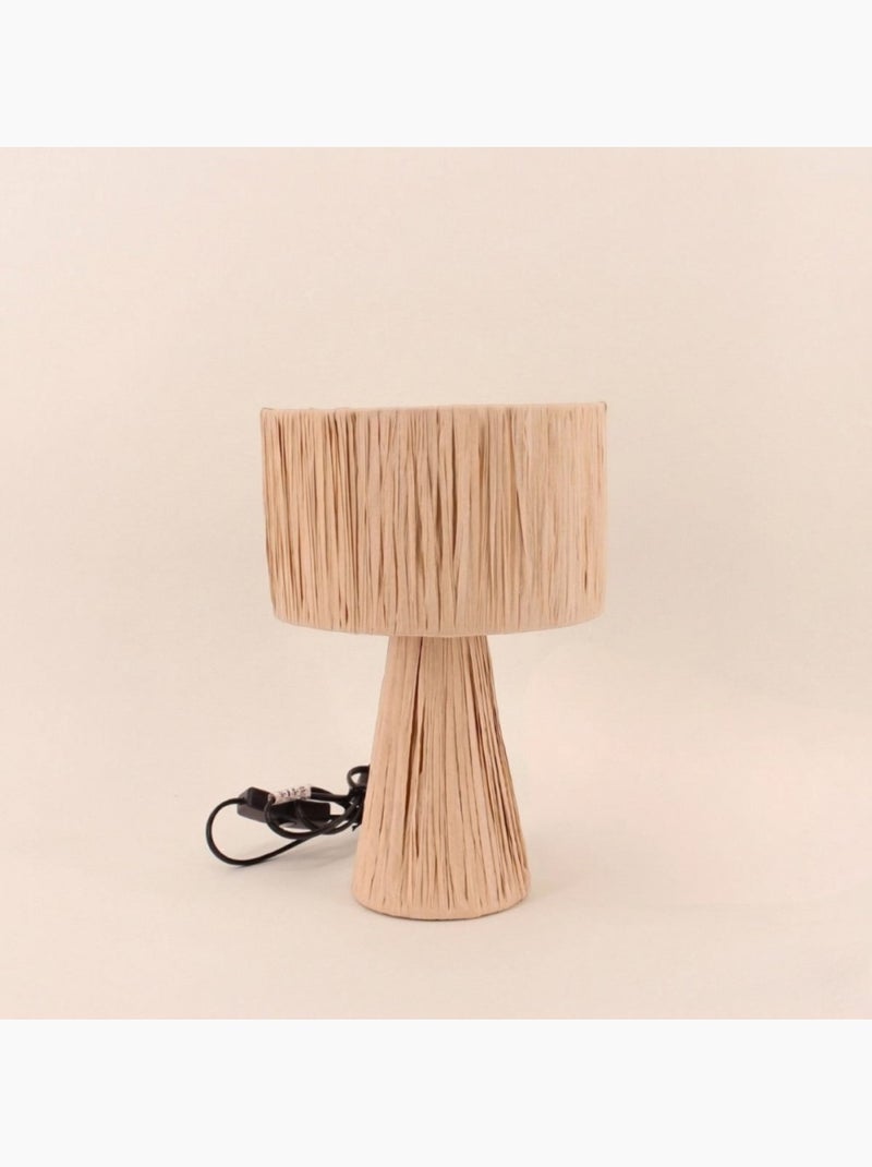 Lampe ? poser en raphia 30cm Beige - Kiabi