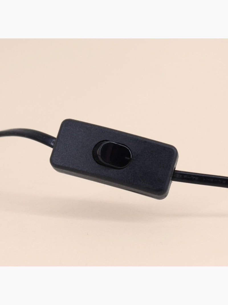 Lampe ? poser moderne en m?tal noir 35cm Noir - Kiabi