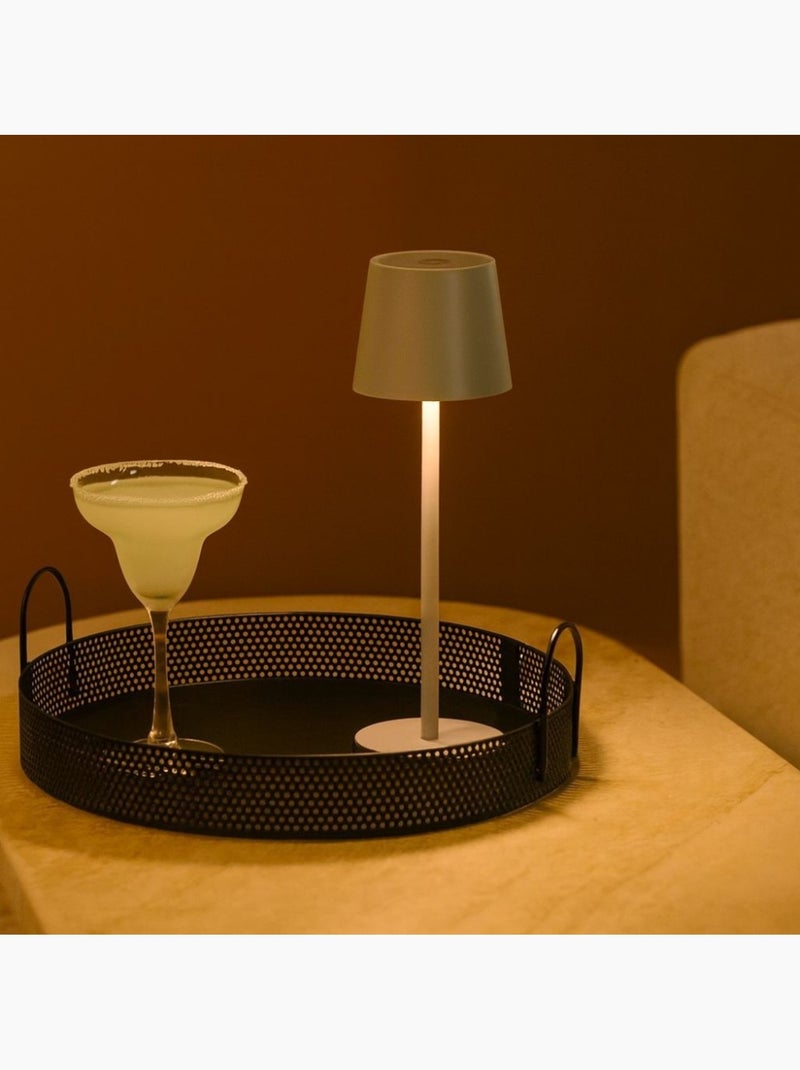 Lampe recharg. USB en métal 27cm Taupe - Kiabi