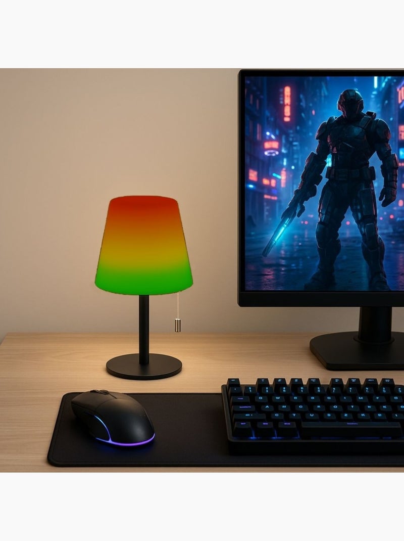 Lampe recharg. USB IP44 métal noir  30cm "Changing colors" Blanc - Kiabi