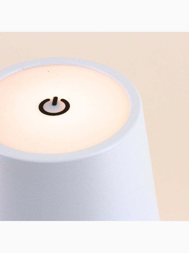 Lampe rechargeable USB en métal 27cm Blanc - Kiabi