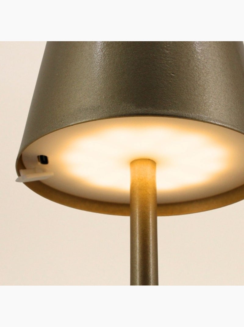 Lampe rechargeable USB en métal 27cm Doré - Kiabi