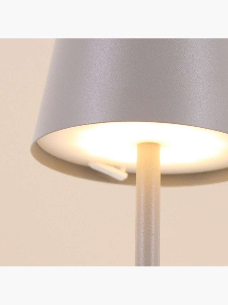 Lampe rechargeable USB en métal 27cm Taupe - Kiabi