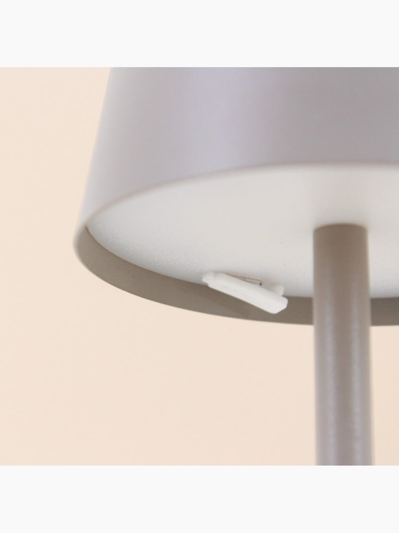Lampe rechargeable USB en métal 27cm Taupe - Kiabi