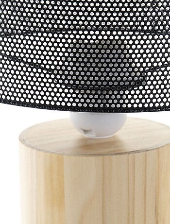 Lampe rétro en bois et métal