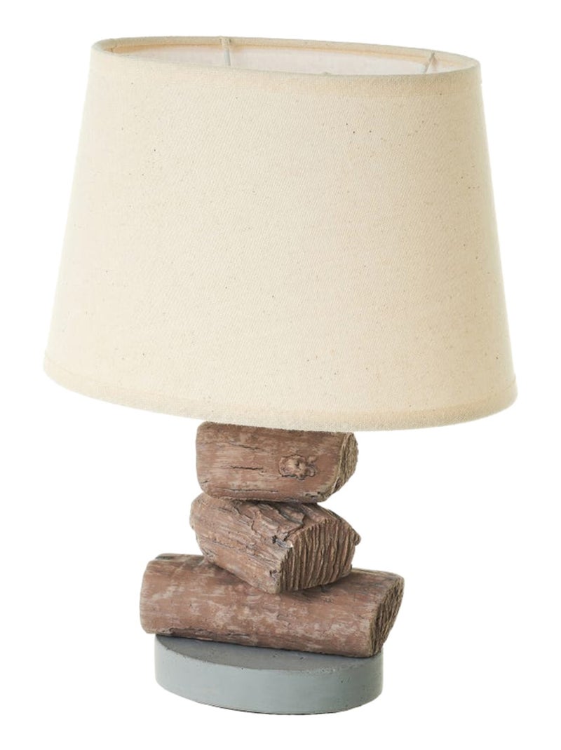 Lampe rondin en ciment Marron - Kiabi