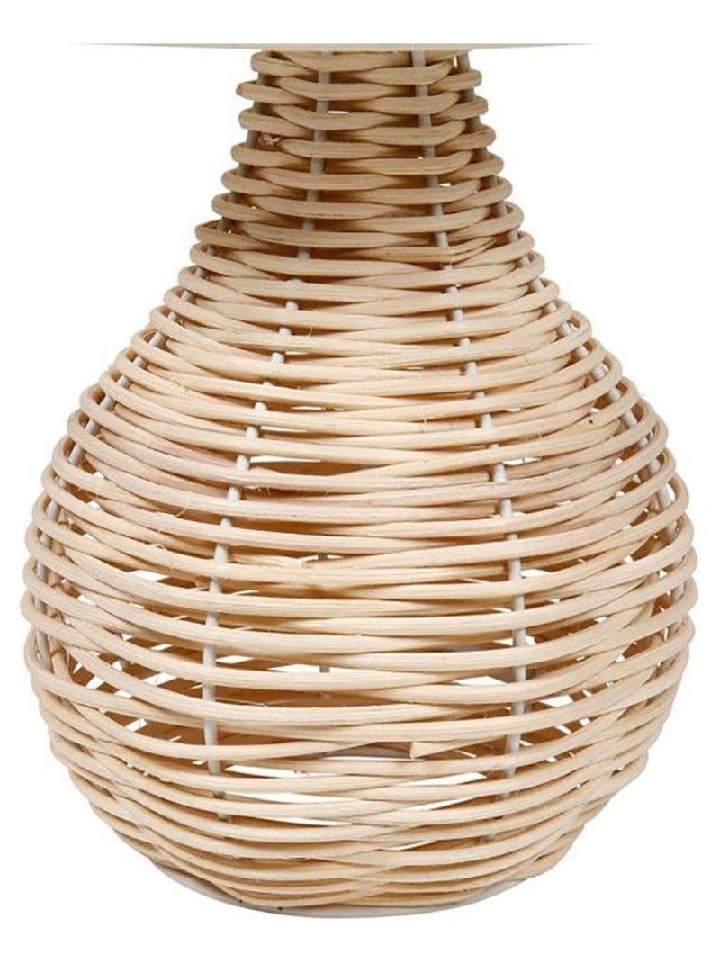 Lampe rotin abat-jour naturel Beige - Kiabi