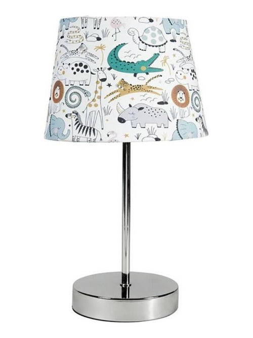 Lampe Safari pied métal argenté - Kiabi