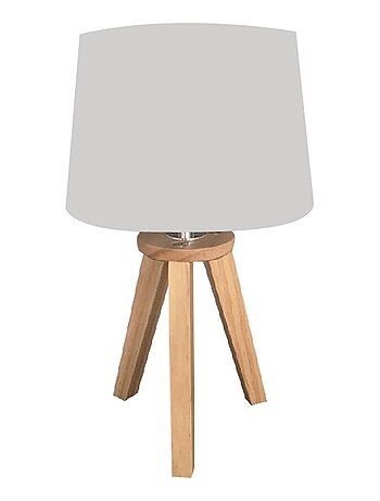 Lampe scandinave 3 pieds en bois rose