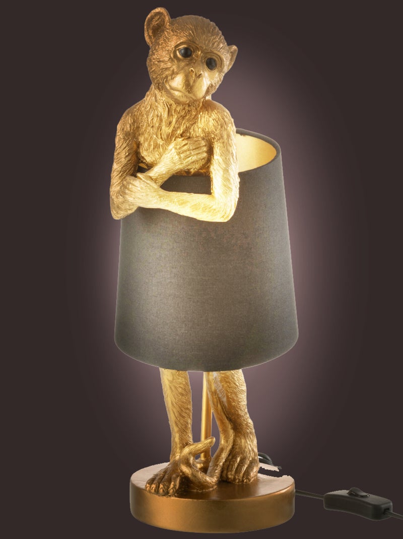 Lampe Singe en résine Doré/or - Kiabi
