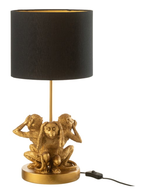Lampe Singes de la sagesse en résine - Kiabi