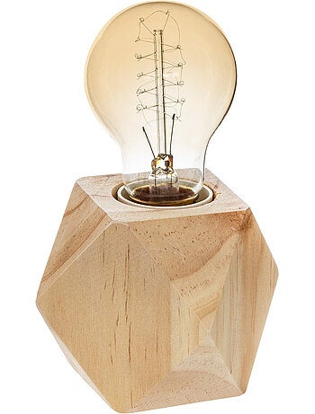 Lampe socle bois de pin design origami BAHIA