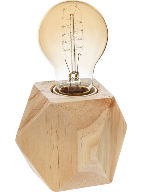 Lampe socle bois de pin design origami BAHIA - Kiabi