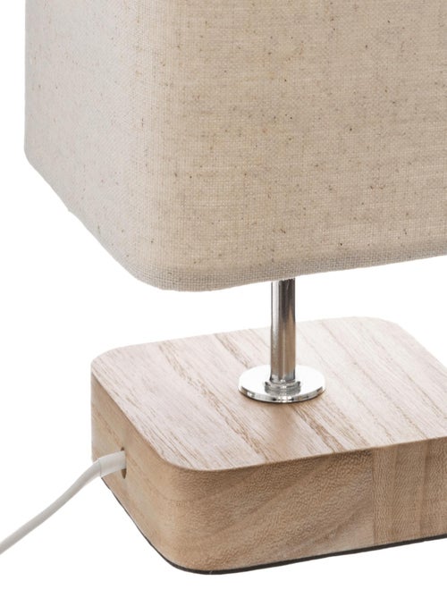 Lampe socle en bois style scandinave - Kiabi
