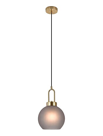 Lampe sphérique en suspension en en verre fumé mat - House Nordic