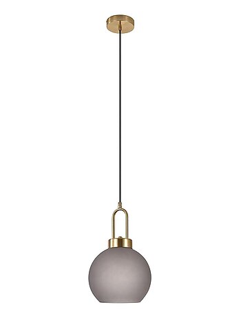 Lampe sphérique en suspension en en verre fumé mat - House Nordic