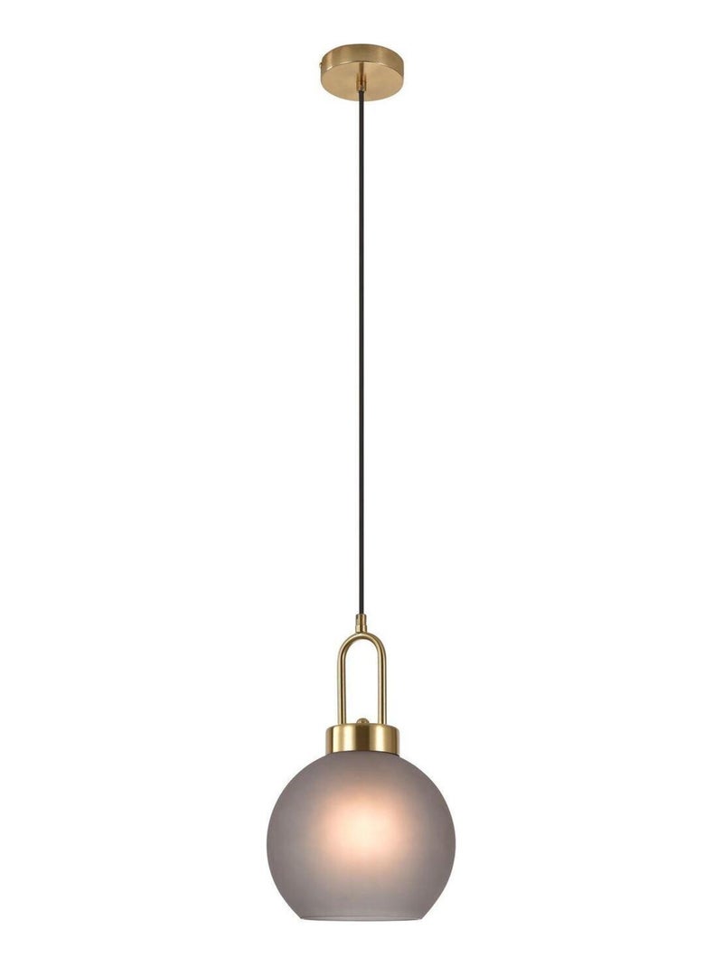 Lampe sphérique en suspension en en verre fumé mat - House Nordic Transparent - Kiabi
