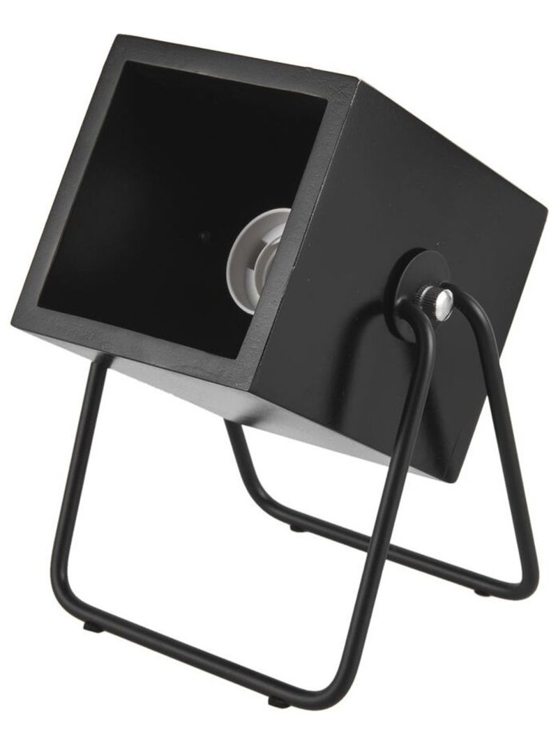 Lampe spot carrée en bois et métal HEFTY Noir - Kiabi