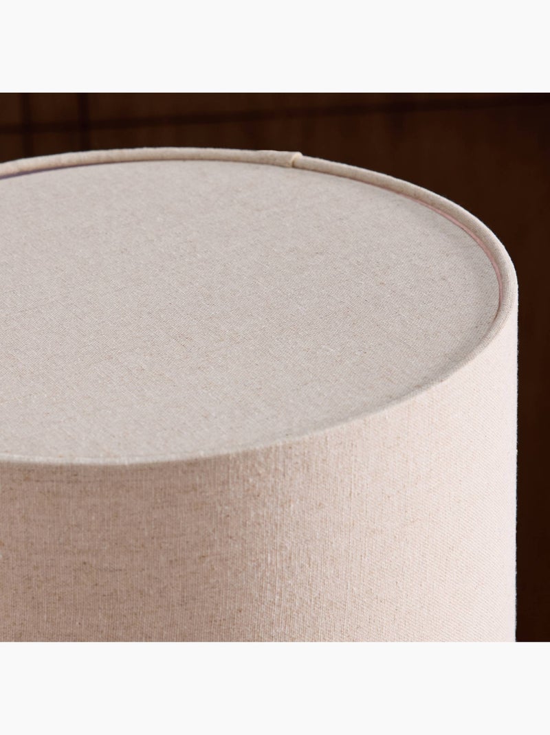 Lampe sur pied intérieur céramique et tissu Ø27cm Auro Taupe - Kiabi