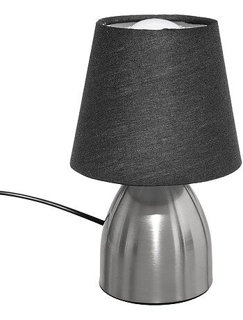 Lampe tactile métal abat-jour tissu SORBA