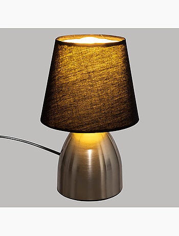 Lampe tactile métal abat-jour tissu SORBA