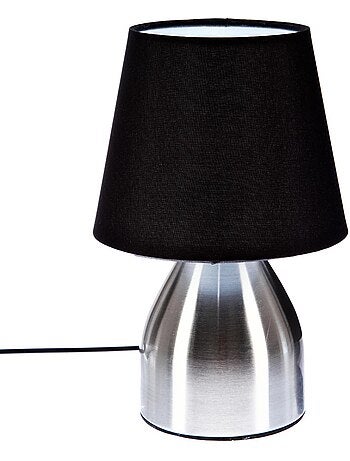 Lampe tactile métal abat-jour tissu SORBA