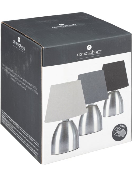 Lampe tactile métal abat-jour tissu SORBA - Kiabi