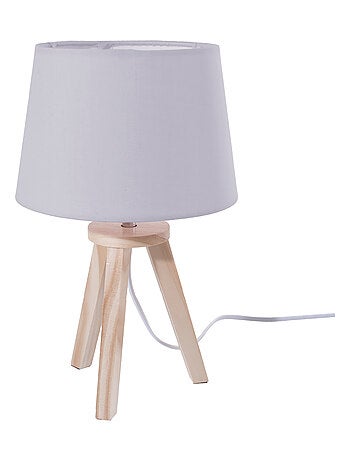 Lampe trépied bois