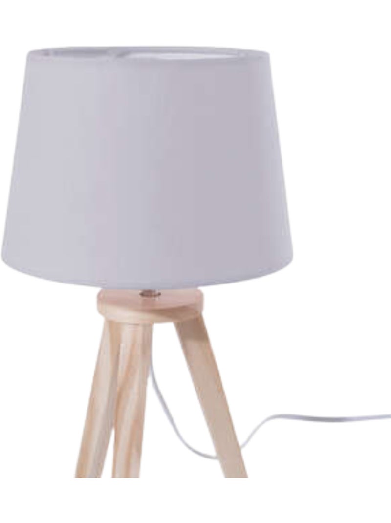 Lampe trépied bois Gris - Kiabi