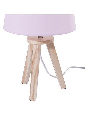 Lampe trépied bois