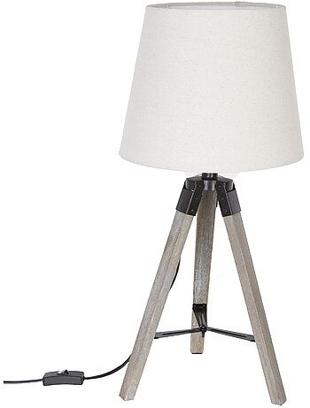 Lampe trépied en bois RUNO