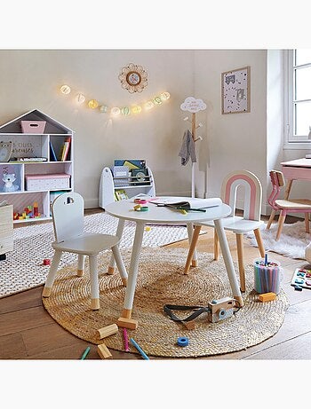 Lampe trépied enfant bois et tissu douceur AIME