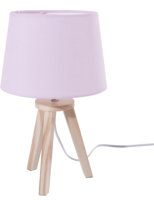 Lampe trépied enfant bois et tissu douceur aime - Kiabi
