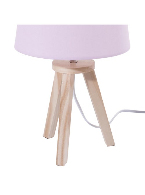Lampe trépied enfant bois et tissu douceur aime - Kiabi