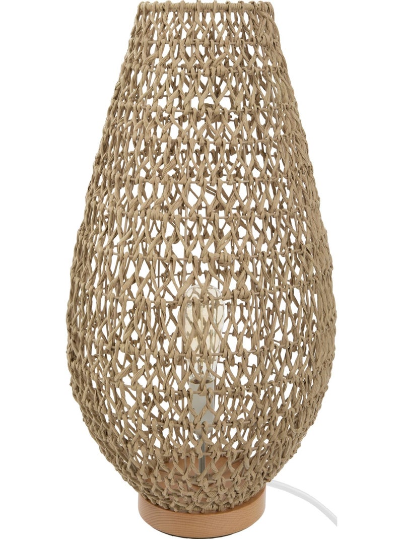 Lampe tressée à poser ETEL Beige - Kiabi