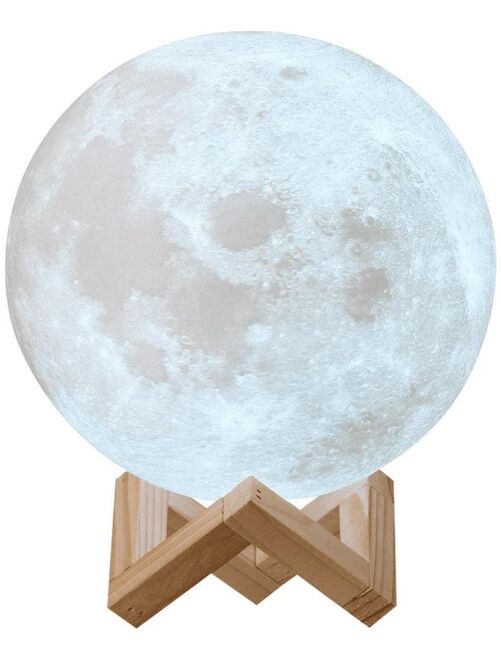 Lampe veilleuse à poser pleine lune 15 cm - Kiabi