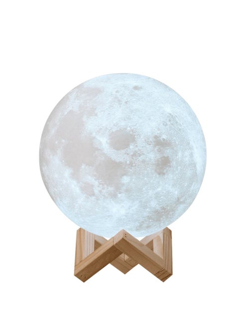 Lampe veilleuse à poser pleine lune 15 cm - Kiabi