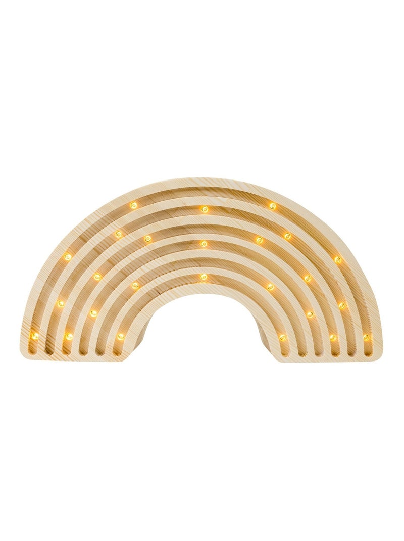 Lampe Veilleuse Arc-en-ciel bois Beige - Kiabi