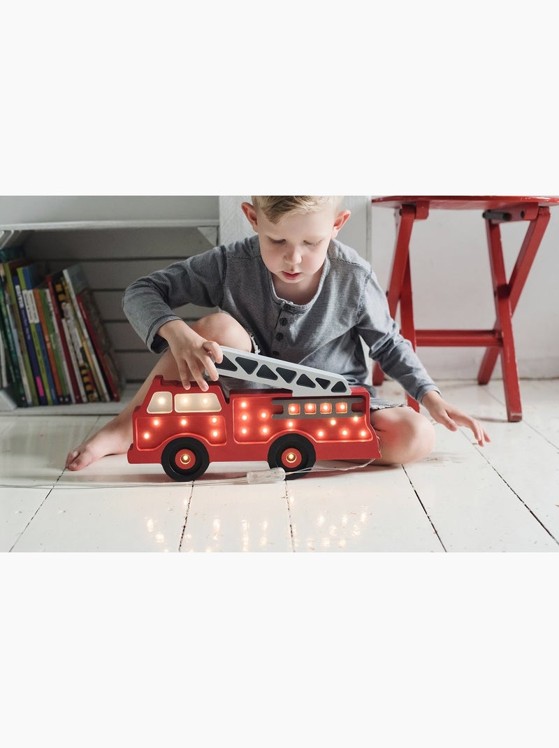 Lampe Veilleuse Camion de pompiers Rouge - Kiabi